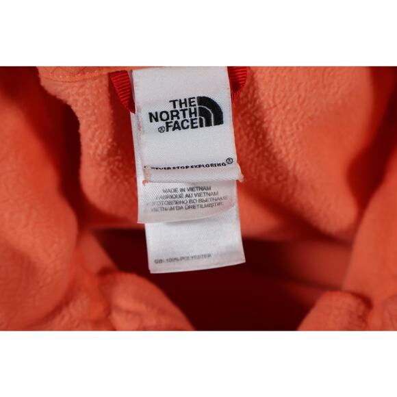 North Face Pullover Womens XL Orange Fleece Half Zip Outdoor Hiking Lightweight - Picture 6 of 9